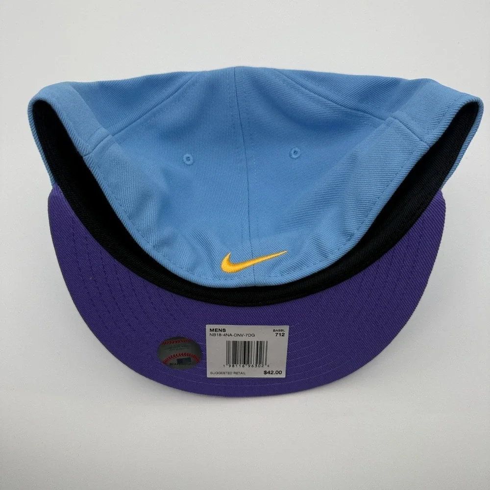 Nike Colorado Rockies Pro Cap Hat Mens Size 7 1/2 Blue Purple NB18-4NA-DNV-7DG